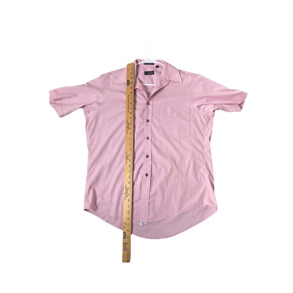VTG Christian Dior Monsieur La Chemise Pink Short Sleeved Men's Button Up Shirt - Picture 2 of 8